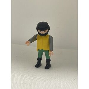 Playmobil Figure Man in Yellow / Green w/ Boots - City Farm Ranch